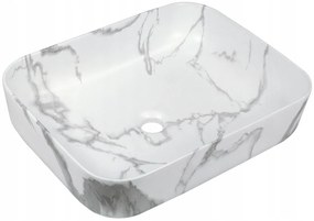 Invena Florina, keramické umývadlo 51x40x13 cm, imitácia kameňa, INV-CE-40-706-C