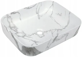 Invena Florina, keramické umývadlo 51x40x13 cm, imitácia kameňa, INV-CE-40-706-C