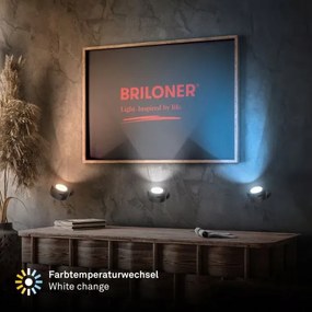 Briloner 3896015 - zatemnjujoča polnilna stenska LED-svetilka LED/1,6W/5V 1500 mAh črna