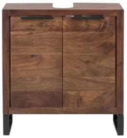 furniture-nabytek.cz - Masívna skrinka pod umývadlo Sydney z akácie, lakovaná, hnedá – 56×25×60 cm