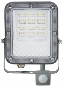 BERGE LED reflektor ODYN s pohybovým senzorom 30W - 2700lm - 4000K - IP66