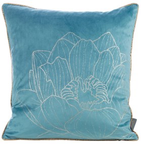 DEKORAČNÁ OBLIEČKA NA VANKÚŠ LIMITED COLLECTION LOTOS8 45X45 CM TYRKYSOVÁ