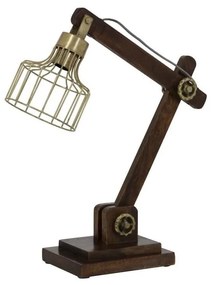 Drevená stolná lampička Ebke antik bronze - 50 * 15 * 45 cm