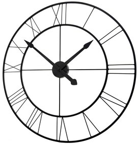 Tutumi, nástenné kovové hodiny 50 cm CFZL-CL-50, čierna, ZEG-08749
