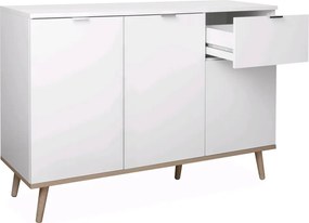 Skrinka so zásuvkou Göteborg, biela / dub sonoma