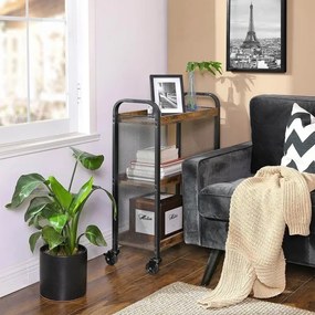 Servírovací stolík MARGE hnedá/čierna