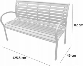 Garden Line ZÁHRADNÁ LAVICA 125 x 60 x 80 TMAVÁ *5842