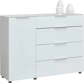 XXXLutz ŠIROKÁ KOMODA, biela s vysokým leskom, 135,6/99,2/40 cm Voleo - Komody - 000554000105