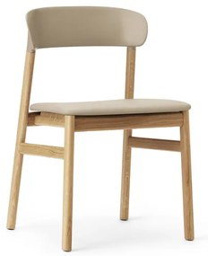 Stolička Herit Chair Spectrum Leather – piesková/dub