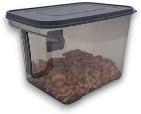 Dóza na potraviny s vrchnákom a uchom MATRIX, 3,3l, sivá