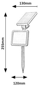 Rabalux 77011 - LED Solárny reflektor so senzorom KELNA LED/9,6W/3,7V IP44