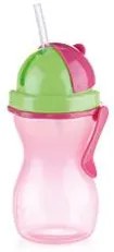 Tescoma Bambini 668172.53 - Detská fľaša so slamkou BAMBINI 300 ml - zelená, ružová