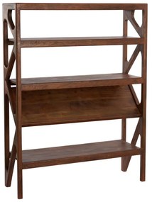 Hnedá knižnica z masívu akácie 120x160 cm Yuki - Light &amp; Living