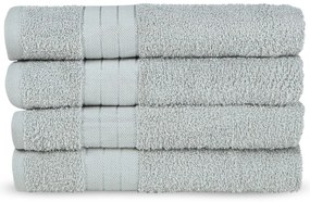 Svetlosivé froté bavlnené uteráky v súprave 4 ks 50x100 cm – Good Morning