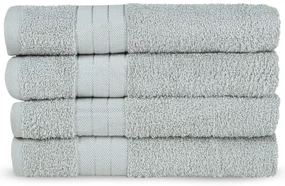 Svetlosivé froté bavlnené uteráky v súprave 4 ks 50x100 cm – Good Morning