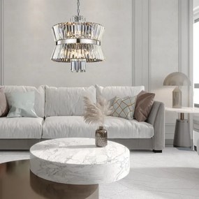 Luster na reťazi AURELIA 12xE14/40W/230V chróm