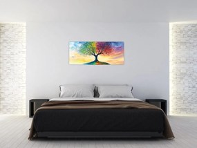 Obraz – Maľovaný strom ročných období (120x50 cm)