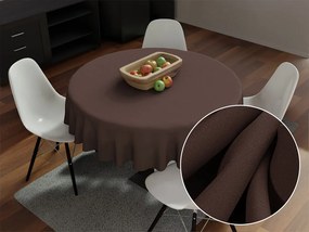 Biante Dekoračný okrúhly obrus Rongo RG-042 Hnedý Ø 120 cm
