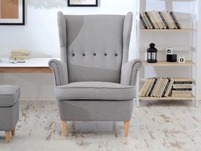 Kreslo ušiak Margis (sivá + biela). Akcia -20%. Vlastná spoľahlivá doprava až k Vám domov. 1136086