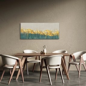 Obraz - Textúra so zlatým dekorom (120x50 cm)