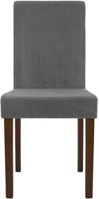 Sada 2 ks jedálenských stoličiek Ina látka cord, antik tmavá - sivá