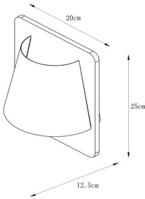 Lucide 77281/01/76 - Nástenné svietidlo IDAHO 1xE14/15W/230V