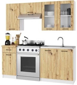 Horná kuchynská skrinka OLIWIA W80 H720 biela / dub artisan