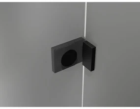 Mexen Lunar-F, sklápací sprchový kút ľavý 95 x 90 cm, 8mm číre sklo, čierny profil, 836-095-090-70-00-L