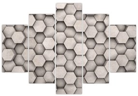 Obraz - Hexagóny v betónovom dizajne (150x105 cm)