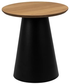 Odkladací stolík Soli 45 cm čierny/dub prírodný