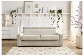 Krémová rozkladacia pohovka 215 cm Monaco – Bobochic Paris