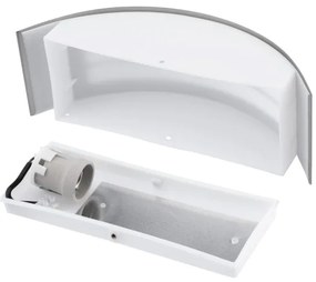 Vonkajšie nástenné svietidlo 1xE27/14W/230V IP44 matný chróm