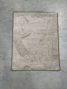 Akcia: 102x80 cm Kusový koberec Capri béžový - zelené obšitie, na mieru, šíře, béžová, ab (mriežka), chodba / predsieň, Vopi