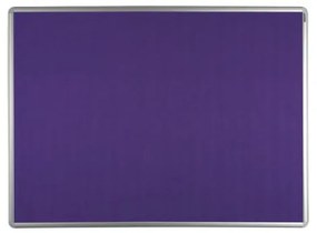 Textilná nástenka ekoTAB v hliníkovom ráme, 900 x 600 mm, fialová