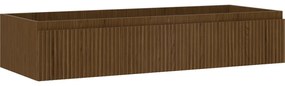 Mexen Rivel, kúpeľňová skrinka pod umývadlo 120 cm, 1 zásuvka, drážkovaná, orech, 91A20-12023-1-BF86