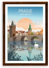 Poster Praha - Poster A3 + čierny rám (46,8€)