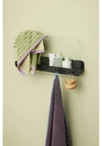 Čierny kovový nástenný vešiak s poličkou Shack - Hübsch