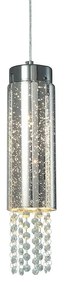 Závesné svietidlo Moonlight, 1x kryštáliky/akrylové tienidlo, ch