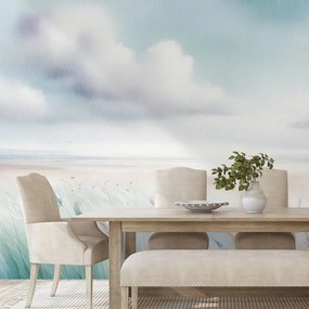 Fototapeta jemné pastelové lúky a obloha