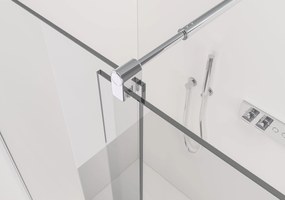 CERANO - Sprchová zástena Medin L/P - chróm, transparentné sklo - 130x195 cm - dvojdielna posuvná, CER-CER-477991