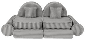 MeowBaby® Churros detská pohovka Max, Moon Dust Grey