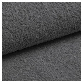 Tmavosivý taburet z textílie buklé Ariella – Ropez