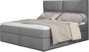 Manželská posteľ Boxspring 180 cm Amebra (sivá) (s matracmi a úl. priestorom). Akcia -17%. Vlastná spoľahlivá doprava až k Vám domov. 1025390