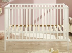 Detská baby postieľka Celia 60x120 cm, biela