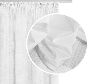 Velúrový záves SOFT VELVET biely na riasiacu pásku Rozmer: 140x270 cm