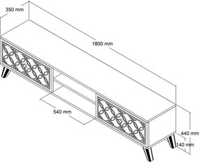 Trieda TV stolík Walnut