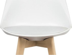 Sconto Barová stolička JULIETTE biela/buk