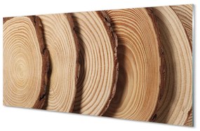 Sklenený obklad do kuchyne plátky obilia dreva 120x60 cm
