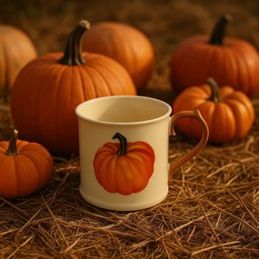 Porcelánový hrnek RADO 350 ml s dýní bílý