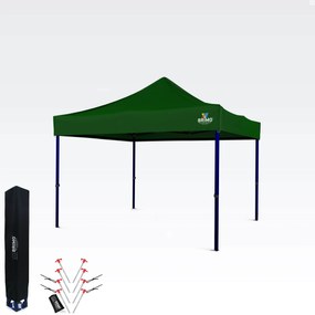 BRIMO Nožnicový stan 3x3 m – Rýchla montáž a 100% ochrana pre Párty a Oslavy - bez 3 stien - Zelená 31